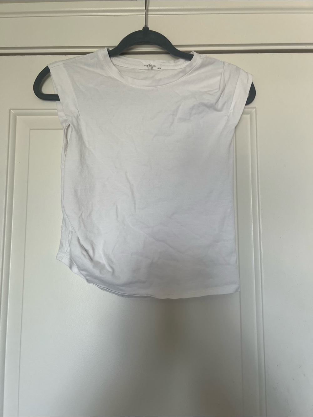rag & bone White Cap Sleeve Crewneck Tank